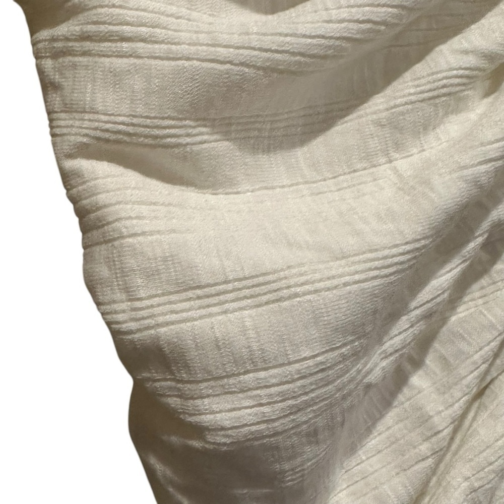 Pilcro Anthropologie Womens NWT Cream Ruched Ribbed Halter Size Medium - Picture 3 of 7